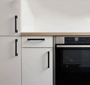 Poignées de meuble WEKIS en alliage d'aluminium style Mid-Century pour commode, chambre, cuisine et armoire - Noir mat - Product Image 6