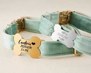 Custom Detachable <b>Dog</b> Collar with Personalized Name Birthday Gift Handmade Silicone Silent ID <b>Tag</b> - Product Image 5