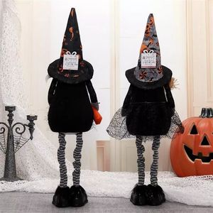 Adorable Juego de Gnomos de Halloween con Luz, 2 Piezas, Brujas de Peluche Brillantes para Decoración de Chimenea - Product Image 5