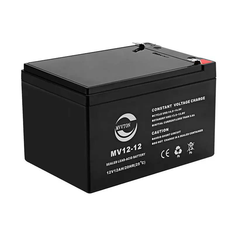 Batterie au plomb scellée à cycle profond 12V 12Ah Type AGM pour le stockage d'énergie et l'électronique grand public Certifié CE et RoHS