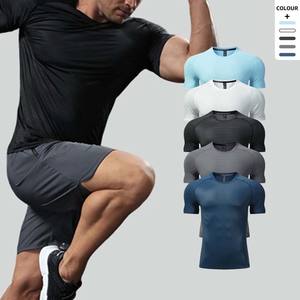 Magliette Custom Premium De compressione Poliester Tshirt Sport Quikly Dry Running a buon mercato uomo ginnastica magliette - Product Image 2