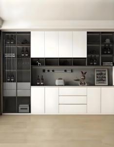 Custom Modern Style Wooden Sideboard for Wine Glass Display for Living Room Hotel Lobby Home Furniture Storage Function - Product Image 1