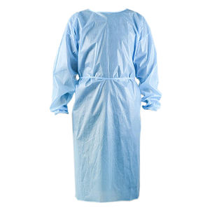 Camice operatorio chirurgico monouso in tessuto non tessuto rinforzato in maglia polsino PP + PE uso ospedaliero camice protettivo - Product Image 5