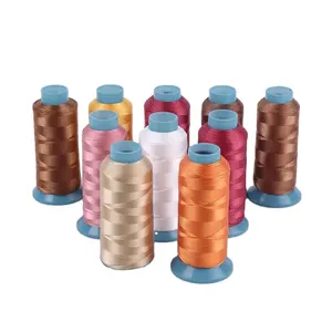 High Tenacity Sustainable Waterproof 100% Nylon Bonded nylon sewing thread 100% Polyester 150D/3 120D/2 for embroidery Sewing