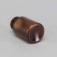 Bouteille en plastique PET marron de 120 ml pour capsules de vitamines et compléments alimentaires avec bouchon à anneau de traction – Prix usine