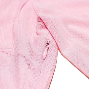 PinkColor Mesh yüksek sıkı yarık elbiseler elbise tasarımları Vintage Bodycon tığ bayanlar afrika zarif uzun kollu off-omuz - Product Image 4