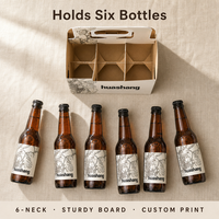 Boîte à vin personnalisable au prix d'usine, boîte en carton pour 6 bouteilles de bière, emballage en carton kraft pour bière, fabricant de boîtes en carton