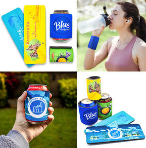 Funda Aislante de Neopreno con Diseño Personalizado a Rayas, Impermeable, para Latas de 330 ml - Product Image 1