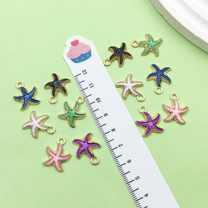 Dijes de Estrella de Mar de Aleación de Zinc Multicolor de 12 mm para Fabricación de Joyería DIY, Accesorios de Colgante, Dijes de Moda Unisex - Product Image 3