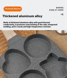 Cartone animato uovo padella ispessita antiaderente per uso domestico quattro fori Mini padella per colazione Maifan <span class=keywords><strong>pietra</strong></span> cucina a induzione - Product Image 6