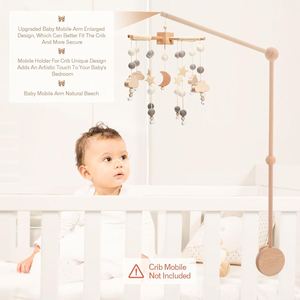 Soporte Giratorio para Móvil de Cuna de Madera de Haya para Decoración de Cuarto de Bebé - Product Image 3