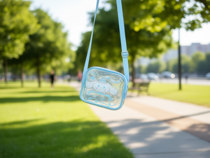 Borsa a tracolla trasparente con cartoni animati, 7 pollici, chiusura con cerniera, materiale in PVC, uso quotidiano, tutte le stagioni - Product Image 2