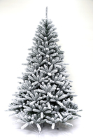 Nouvel arbre de Noël artificiel en PVC de haute qualité, extérieur, vert avec bordure blanche scintillante, design élégant, Arbol De Navidad