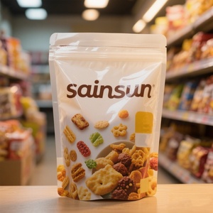 Bolsas de Palomitas con Cierre Hermético y Logotipo Personalizado, Bolsa de Plástico Laminado con Base, Empaque Resellable para Palomitas, Leche, Gelatina y Alimentos Enlatados - Product Image 5