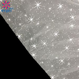 Poliéster personalizado fortalecer la tela de malla estampado <span class=keywords><strong>en</strong></span> caliente <span class=keywords><strong>cielo</strong></span> estrellado Punto oro brillante hoja tul Power Malla tela ropa falda - Product Image 5