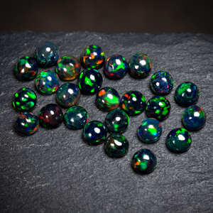 Opales naturelles en vrac, 500 carats, taille brillant, polies, 5 mm, jeu de couleurs/effet de feu, certifiées par un tiers, origine ET, faites à la main - Product Image 3