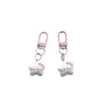 Portachiavi a Forma di Stella a Cinque Punte <span class=keywords><strong>Hello</strong></span> Kitty - Stile Giapponese Dolce con Cartone Animato in Rilievo, Regalo Leggero per Migliori Amici in Plastica/Resina - Product Image 4