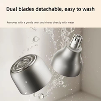 Mini 2 en 1 rasoir électrique humide et sec Double tête Usb nez tondeuse Mini rasoir électrique Portable pour hommes