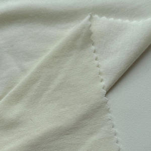 Оптовая продажа, мягкая легкая 70%, полиэстер, 18% искусственный шелк, 8% шерсть, 4%, спандекс, смесь вискозы, шерсть, эластичная трикотажная ткань для нижнего белья, футболки - Product Image 1