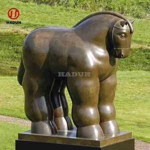 야외 현대 유명한 추상 페르난도 Botero 청동 지방 말 동상