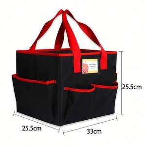 Oxford <b>File</b> Organizer Box Portable Tote Bag Desktop <b>File</b> <b>Folder</b> Document Storage Organizer with Pockets and Handles - Product Image 2