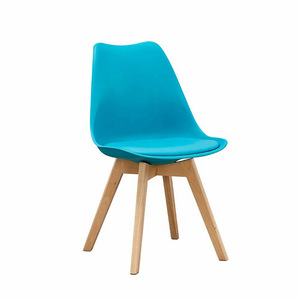 Sedia da Pranzo <span class=keywords><strong>in</strong></span> Pelle PU Nera con Gambe <span class=keywords><strong>in</strong></span> <span class=keywords><strong>Legno</strong></span> di Faggio Massiccio, Sedia Ergonomica Moderna Stile Mid-Century per Cucina/Sala da Pranzo - Product Image 3