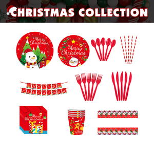 Platos de fiesta de Navidad muñeco de nieve platos de papel desechables invierno vacaciones cena postre platos Navidad Linda vajilla festiva - Product Image 5