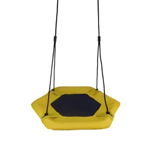 Hanging Indoor or Outdoor Web Swing Waterproof Hexagon Shape Tree Swing for Kids & Adults