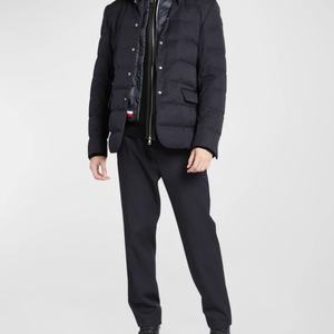 Veste matelassée personnalisée chaude à col montant de style blazer pour hommes - Product Image 5