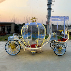 Vehículo de Transporte Turístico Especial, Carruaje Eléctrico con Forma de Calabaza/Carroza con Caballo Blanco/Carreta con Caballo para Bodas y Turismo - Product Image 3