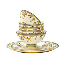 Service de table en céramique peinte à la main de style européen, 70 pièces, luxe léger, bols, baguettes, vaisselle en porcelaine fine, prêt à offrir