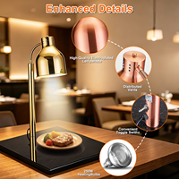Lampe chauffante pour buffet en marbre, simple ou double tête, pour hôtels et restaurants, idéale pour réchauffer les aliments frits et les plats cuisinés