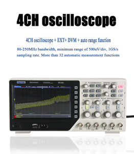ฮันเทค DSO4254C DSO4204C DSO4104C DSO4084C ออสซิลโลสโคปแบบดิจิตอล 4CH 80-250MHz 1GS/s พร้อมเครื่องกำเนิดสัญญาณ 1CH 25Mhz - Product Image 2