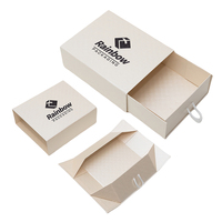 Caja de regalo de lujo personalizada Embalaje de cartón fuerte Caja de cajón de regalo deslizante con manga extraíble