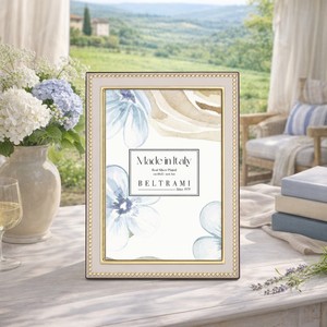 Beltrami Photo <b>Frame</b> 4x6 Inch Silver Plated <b>Gold</b> Beaded Edge Metal <b>Frame</b> - Product Image 3