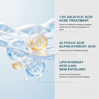 Sérum Traitant l'Acné 1,5% Acide Salicylique LHA Niacinamide Léger Affinant les Pores Traitement Post-Acné Anti-Imperfections 30ml Visage