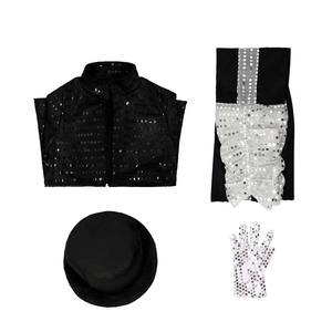 Disfraz de Halloween para Niño, Disfraz de Michael Jackson, Rey del Pop de los 80, <span class=keywords><strong>Billie</strong></span> Jean, Traje Negro, Cosplay, CARR-034 - Product Image 5