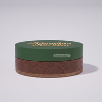 Caja de Regalo de Lujo con Dátiles Premium para Eid Mubarak, Empaque Rígido Redondo, Estilo Dubái, con Bolsas de Papel
