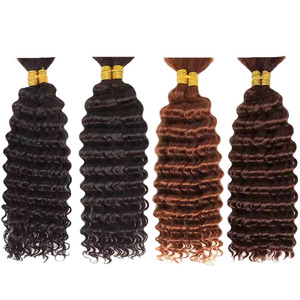 All'ingrosso 10A trecce bohémien 100% Boho <span class=keywords><strong>l</strong></span> bagnato e ondulato capelli umani brasiliano vergine acqua profonda onda senza trama - Product Image 1