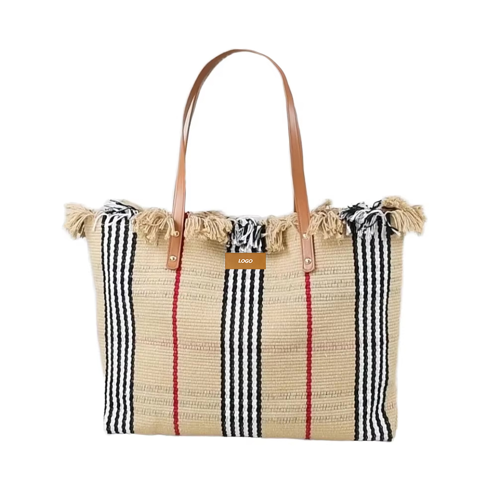Large Capacity Canvas Tassel Tote