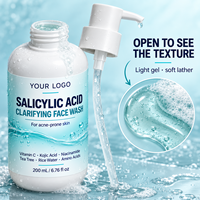 Nettoyant Visage Anti-Sébum Purifiant en Profondeur à l'Acide Salicylique, Vitamine C et Arbre à Thé, Sans Sulfate, Marque Blanche OEM