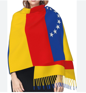 Argelia LNation bandera mujer invierno bufanda suave cálida manta bufandas flecos Pashmina bufanda - Product Image 5