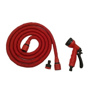 50ft 100ft Expanding Magic Anti-kink High-pressure <b>Rubber</b> & Metal Water with Head for Irrigation Watering - Product Image 2