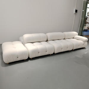 Sofá Modular B&B Mario Chameleon Tipo Pan Combinación Libre Minimalista De Tela Bloques Tofu Rectos Para Sala De Estar - Product Image 1