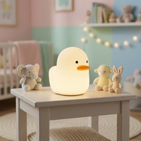 Lampe de chevet LED créative en silicone style ferme, avec interrupteur tactile, intensité réglable, protection oculaire, abat-jour blanc, pour usage résidentiel