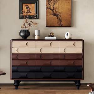 Aparador de madera maciza con múltiples compartimentos y almacenamiento organizado para comedor, sala de estar, entrada, uso adulto - Product Image 2