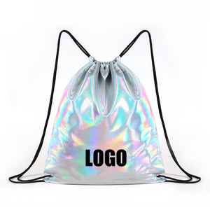 Yüksek kalite özel 420D <span class=keywords><strong>Polyester</strong></span> naylon İpli sırt çantası su geçirmez Logo ile spor çanta kullanımlık Cinch çuval - Product Image 2