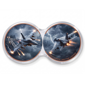 Pièce de monnaie plaquée cuivre d'une once de Troy, avion de chasse F-18 <span class=keywords><strong>Super</strong></span> Hornet, commémorative moderne de la remise des diplômes et du Nouvel An - Product Image 1