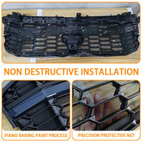 Grille de radiateur automatique en maille ABS pour voiture avec calandre centrale modifiée pour Toyota Land Cruiser LC300 2024