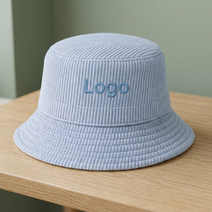 Chapeau Bob en Corduroy avec Logo Brodé Personnalisé Texture Douce Vente en Gros - Product Image 4